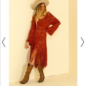 Free People Crochet Fringe Tunic